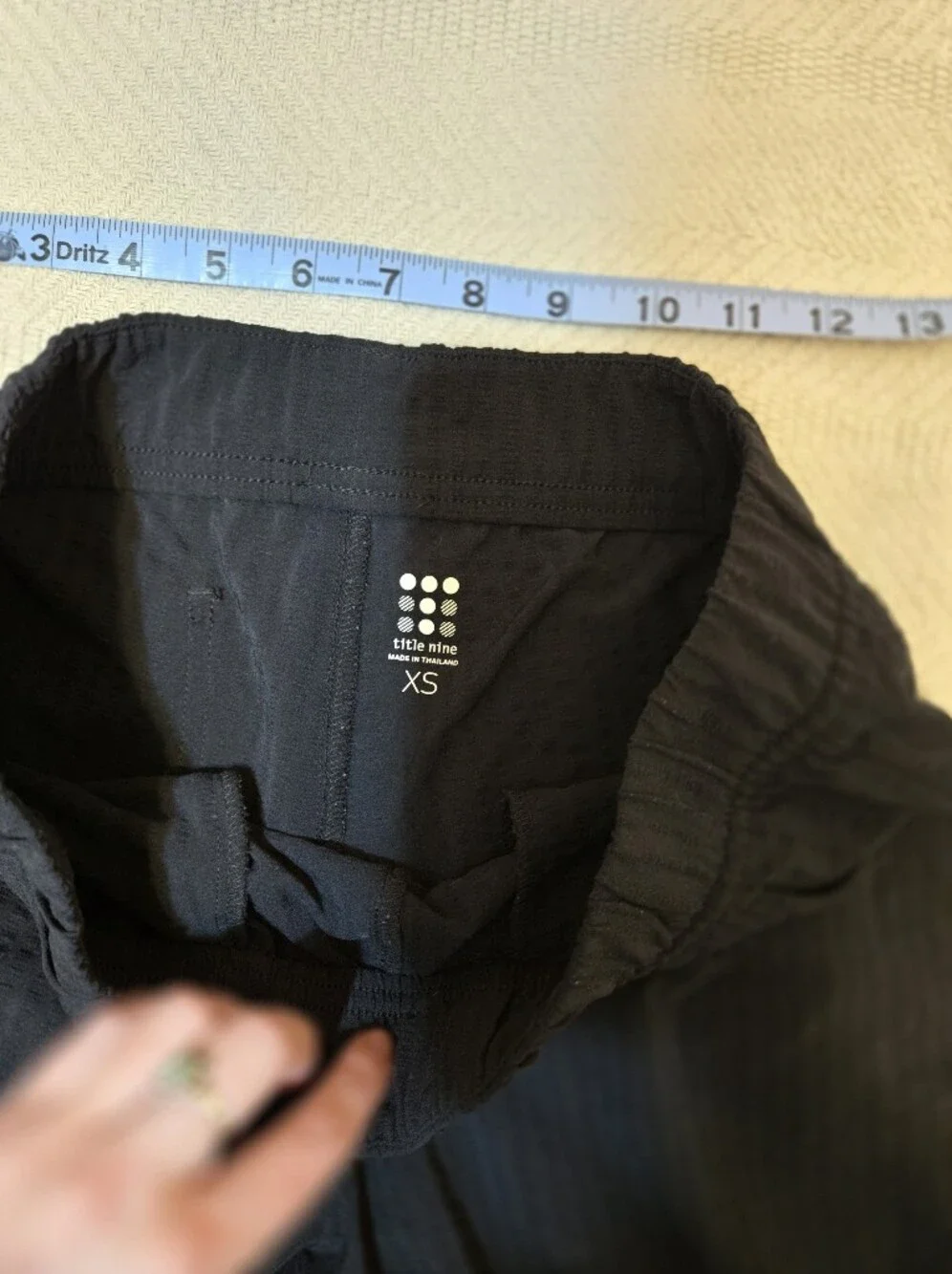 Titlenine Black Seersucker Casual Upf Pant